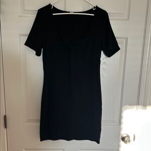 Elegant Black Short Sleeve Dress or Oversized Shirt